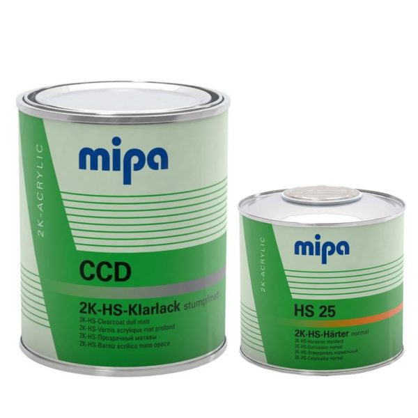 2K Clearcoat set - Mipa CCD Matte & HS25 - 1,5 liter